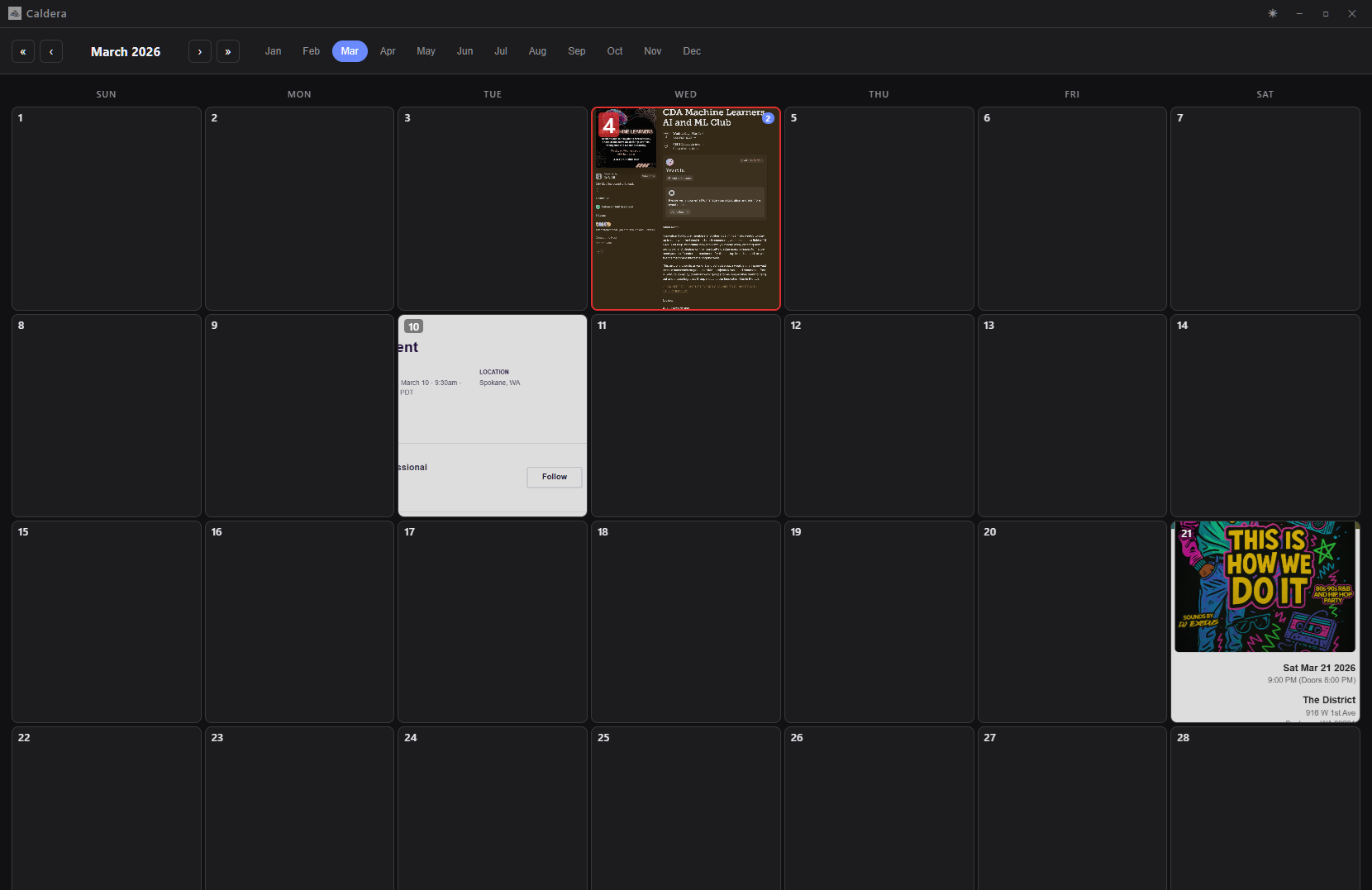 Screenshot of Project Three